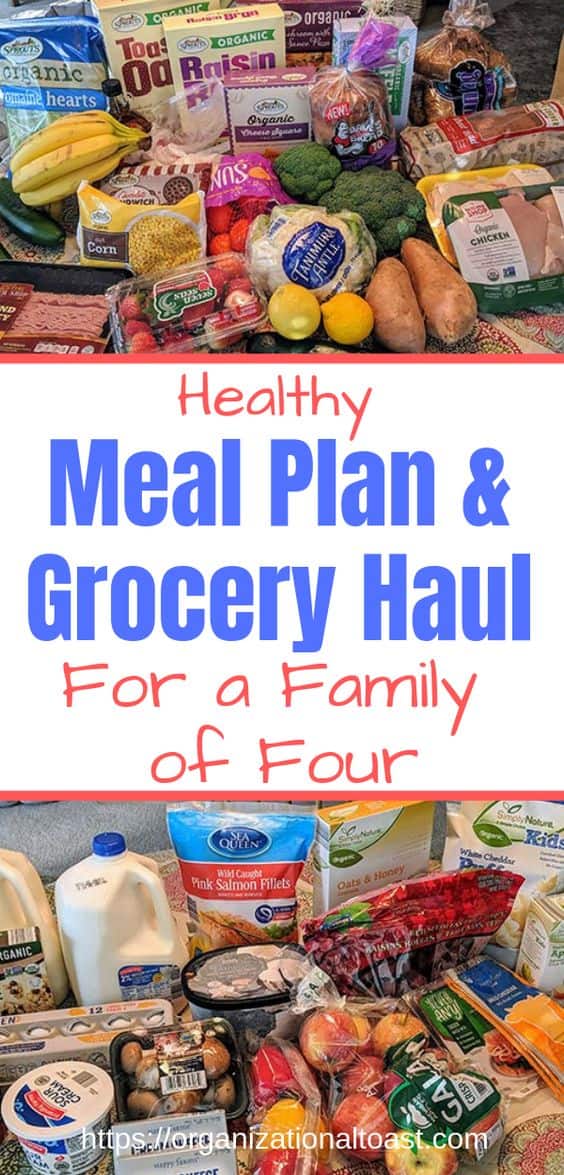 healthy meal plan and grocery haul