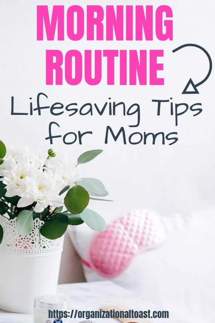 Check out these awesome tips for moms to help with their morning routine! This morning routine for moms helps you to be more productive, take time for self care, and build a strong routine for you and your kids! Great tips for morning routines before work!