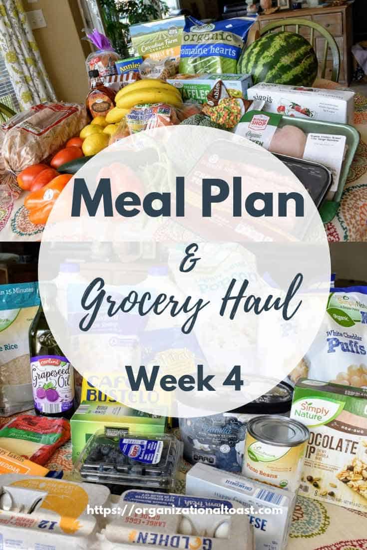 A complete look at our healthy meal plan and grocery haul on a budget for a family of four. I share the complete grocery lists plus all meals for the week. Mostly whole and organic foods all on a budget. This is week 1 of the series! #mealplan #groceryhaul #groceryshoppinghacks #grocerybudget