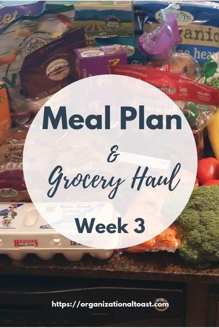 Grocery Haul and Meal Plan - Week 3 - Organizational Toast