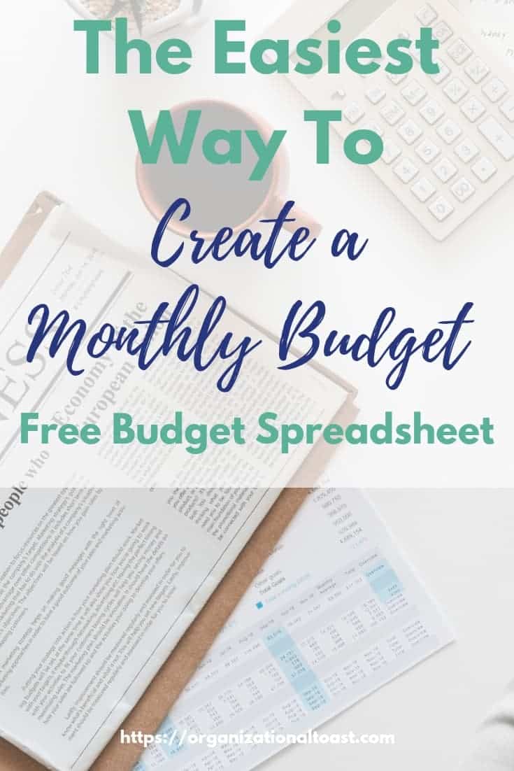 How to create a monthly budget in 4 easy steps. Includes a free budget worksheet to help you get started. #budget #personalfinance 