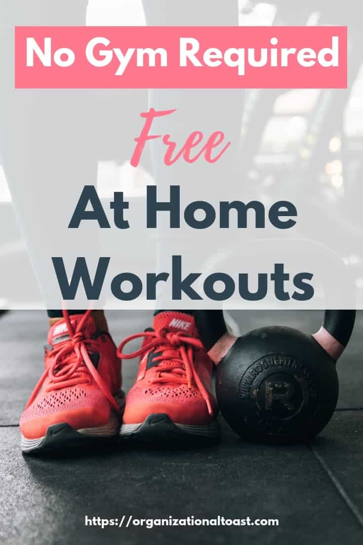 No Gym Required! Build a workout routine at home for free and crush your fitness goals! Learn how to stay on track and find a free workout routine that is right for you! #athomeworkout #exercise #freeworkouts