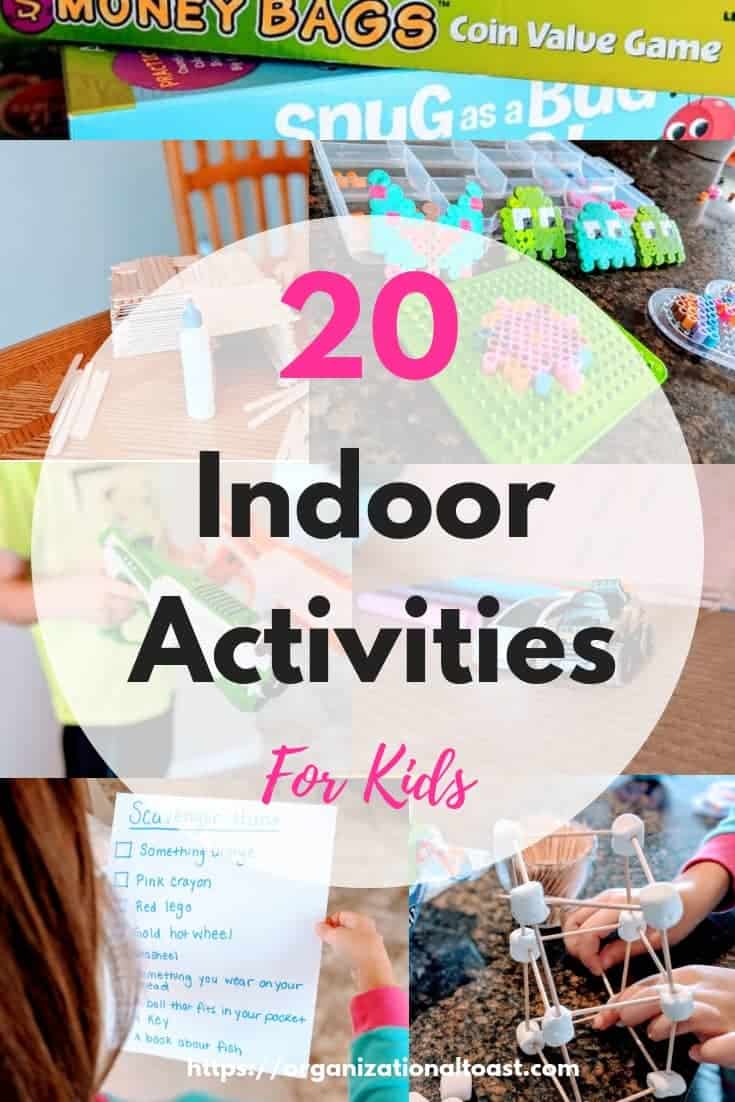 20 Indoor activities for kids that are sure to beat cabin fever! These are the easiest and funnest ideas! #indooractivities #kids #parentinghacks