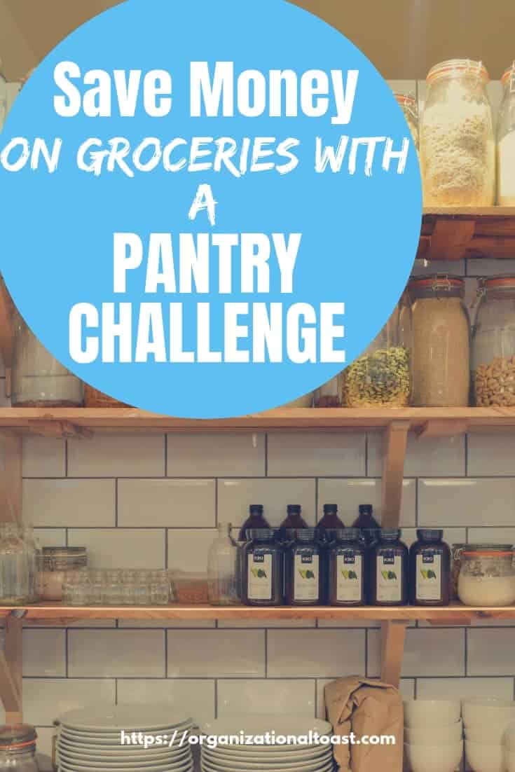 A pantry and freezer challenge is a super easy way to save money on groceries. This frugal tip is easy and effective!