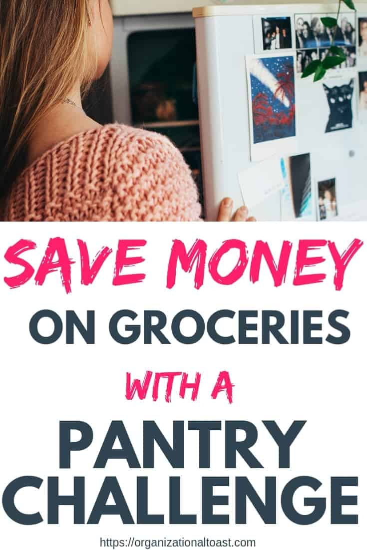 An eat down the pantry challenge is a great way to save money on groceries and clean out your pantry and freezer! #budget #frugalliving