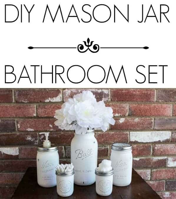 DIY Mason Jar Bathroom Set