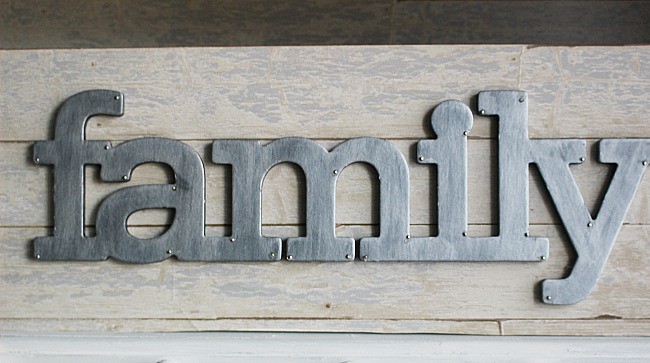 DIY Faix Galvanized Metal Sign