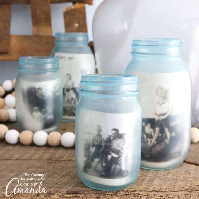 DIY Mason Jar Photo Frames