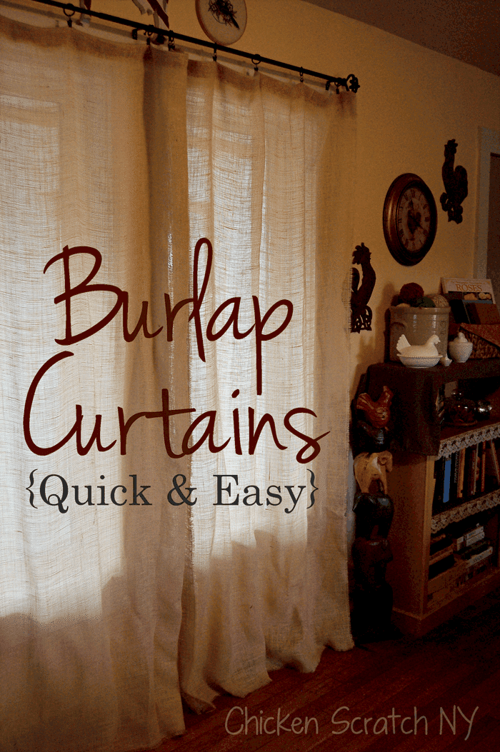 DIY Burlap Curtains