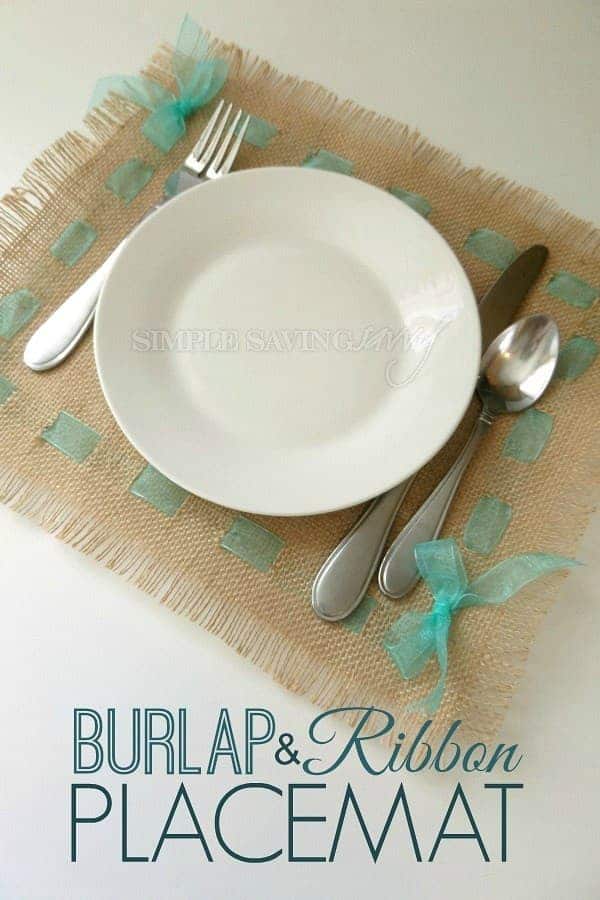 DIY Farmhouse Burlap Placemat