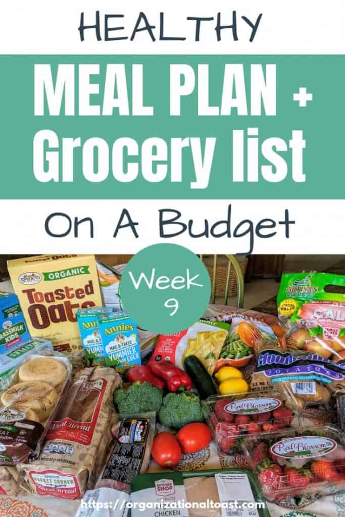 Week 9 Grocery Haul and Meal Plan - Organizational Toast