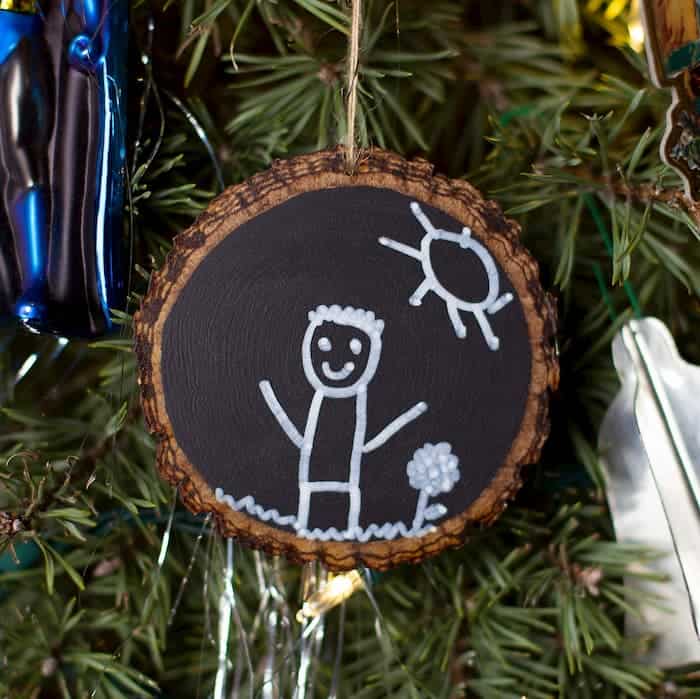 Easy DIY Chalkboard Christmas Ornament