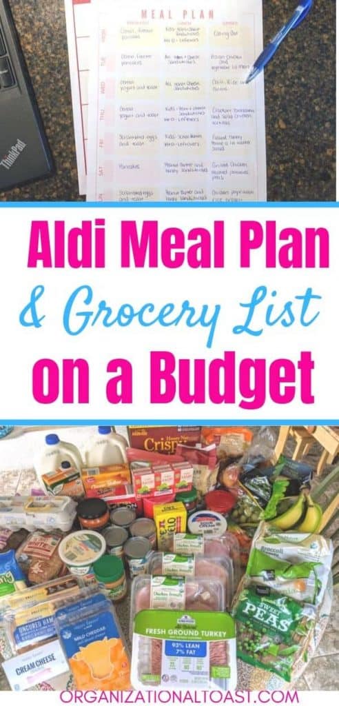 Week 17 - $114 Aldi Meal Plan And Grocery Haul - Organizational Toast