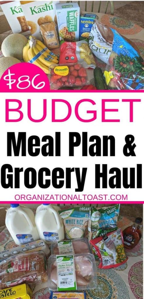 $86 Budget Meal Plan and Grocery List