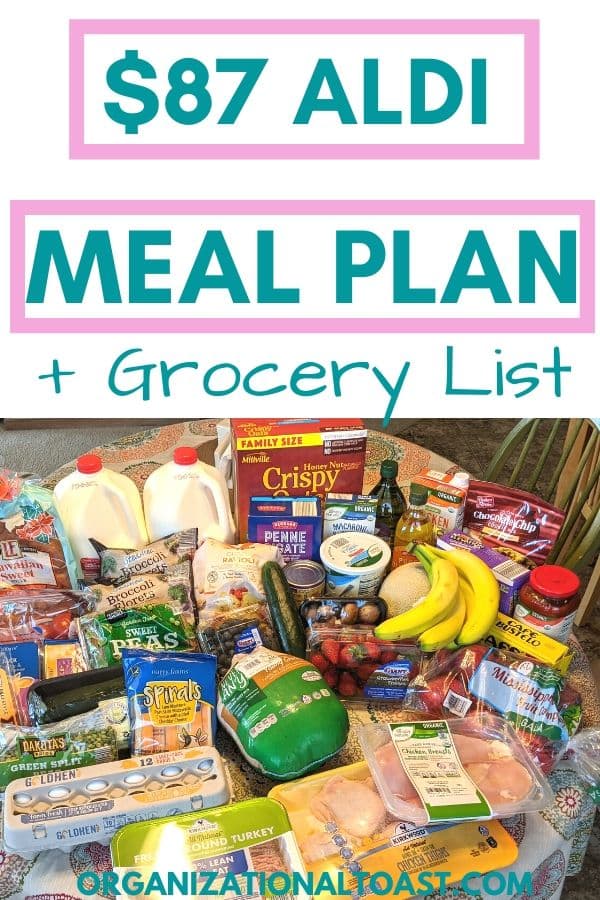 $87 Aldi Meal Plan + Grocery list