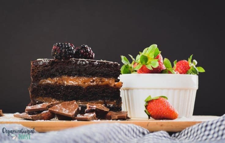 date night dessert chocolate cake and strawberries 