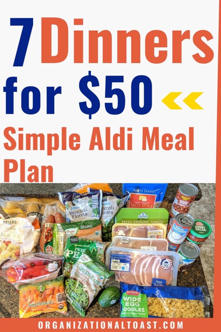 7 Dinners for $50 Meal Plan - Organizational Toast