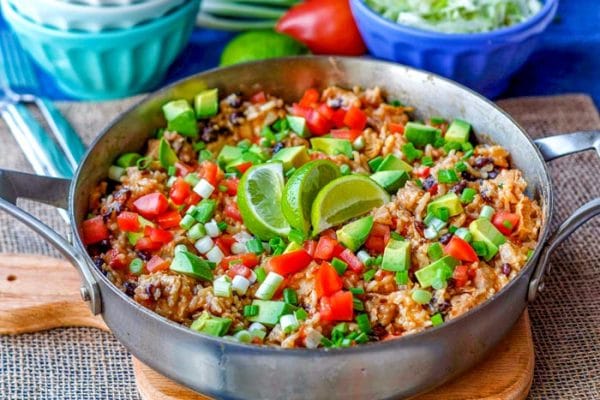 chicken burrito bowls pantry meal