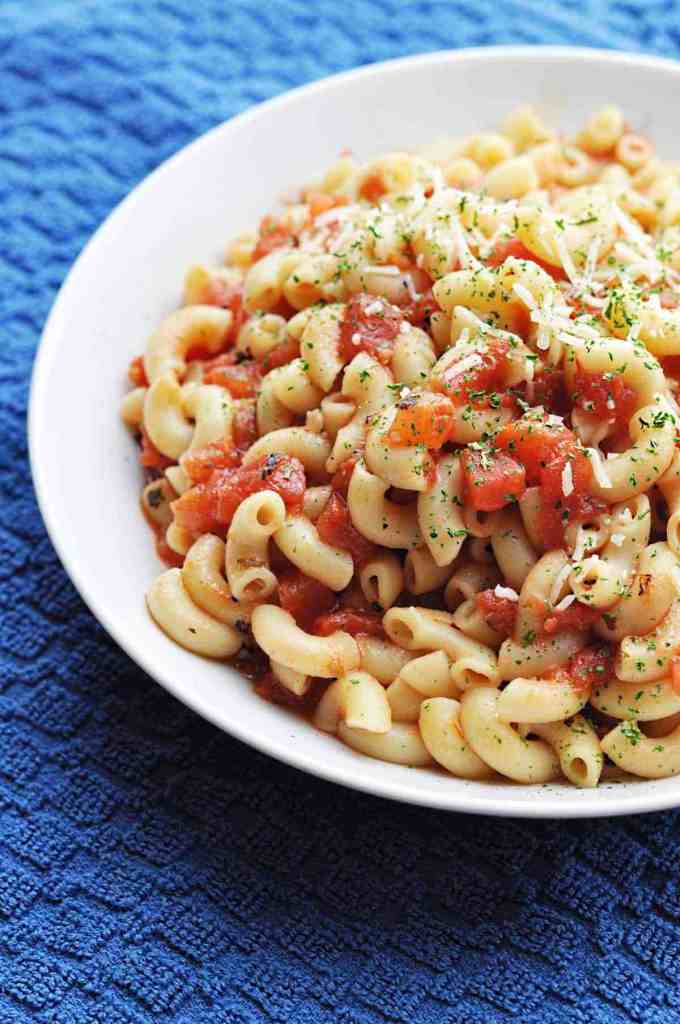 Macaroni and Tomato Pantry Meal