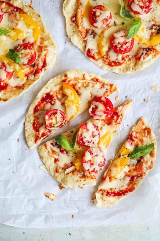 vegetarian flat bread pizza