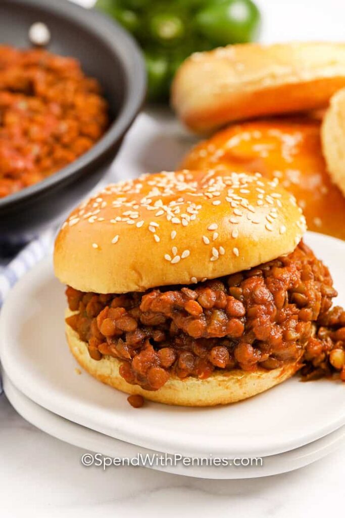 vegetarian lentil sloppy joes