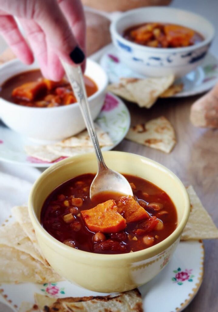 vegetarian sweet potato chili