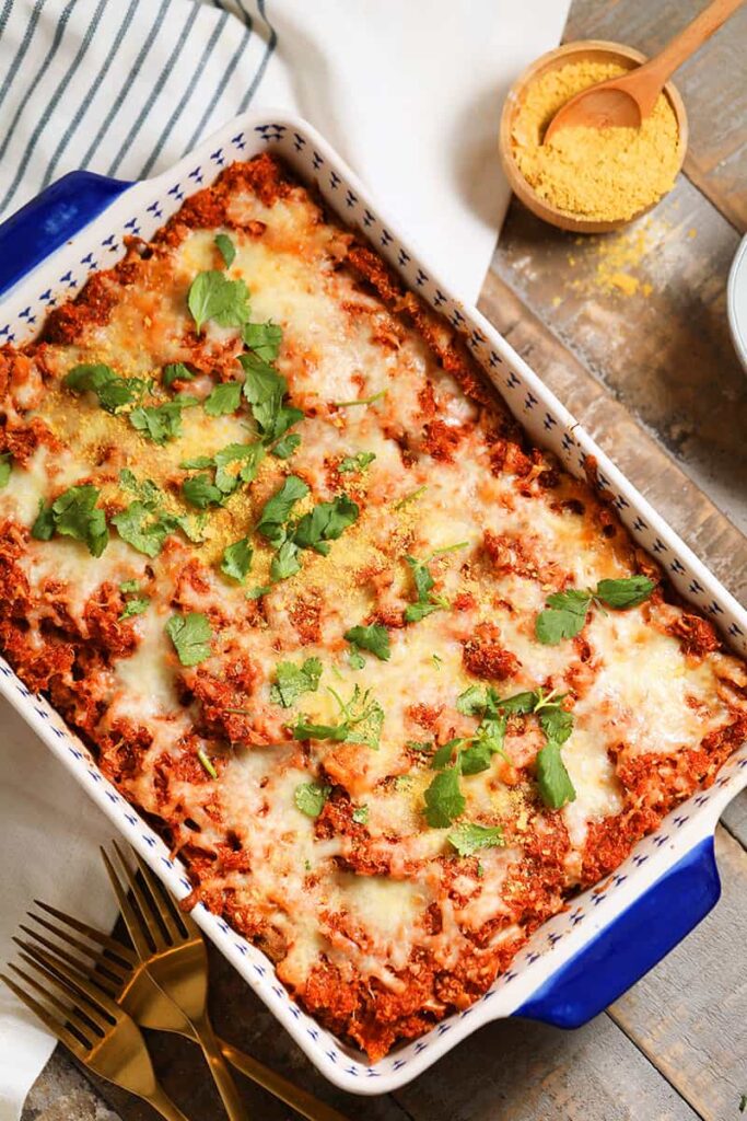 vegetarian quinoa pizza casserole